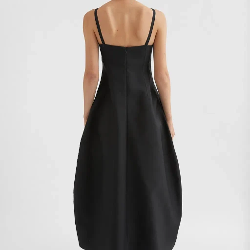 Technical Gabardine Bustier Dress
