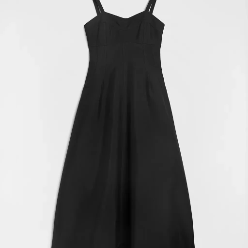 Technical Gabardine Bustier Dress