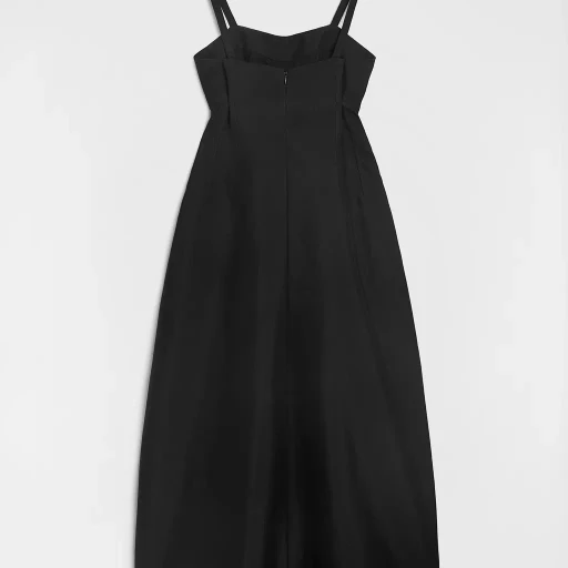 Technical Gabardine Bustier Dress