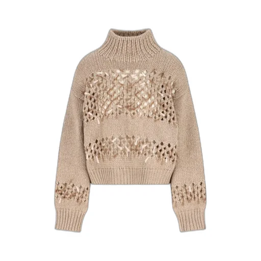 Brunello Cucinelli Embellished Turtleneck Jumper