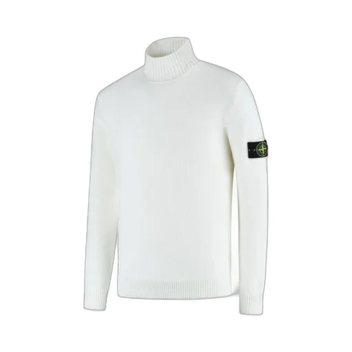Stone Island Logo Patch Turtleneck Jumper