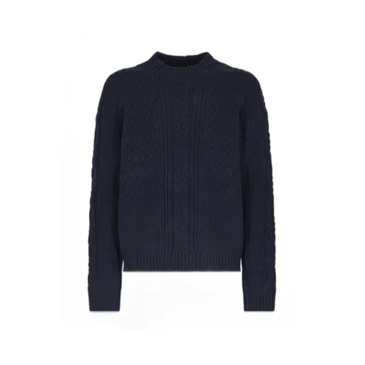 Round-Neck Knitted Sweater