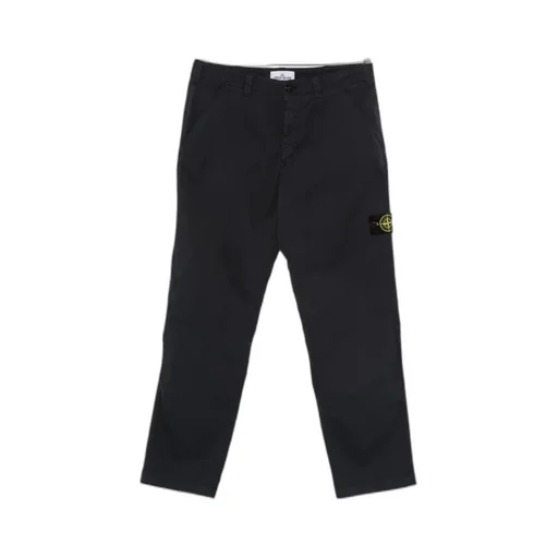 Stone Island Logo Patch Straight-Leg Trousers