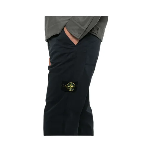 Stone Island Logo Patch Straight-Leg Trousers