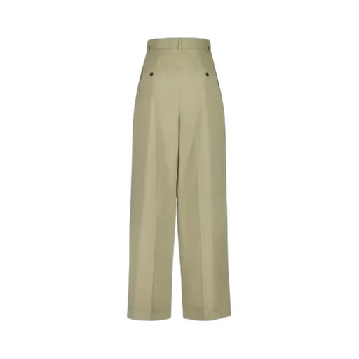 Pleated Cotton Trousers
