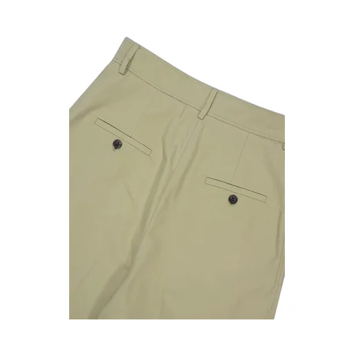 Pleated Cotton Trousers