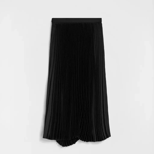 Technical Twill Pleated Skirt