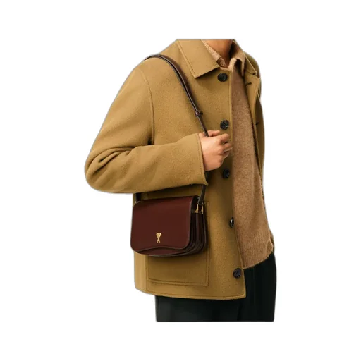 Ami Paris Ami Alexandre Mattiussi Logo Plaque Shoulder Bag