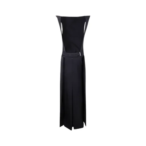 Cowl-Neck Belted Dress