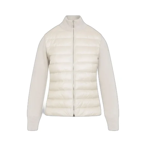 Padded Wool Zip-Up Cardigan