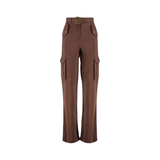 Versace Jeans Couture Crinkled-Finish Belted Cargo Pants