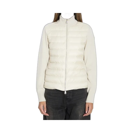 Padded Wool Zip-Up Cardigan