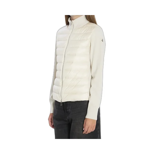 Padded Wool Zip-Up Cardigan