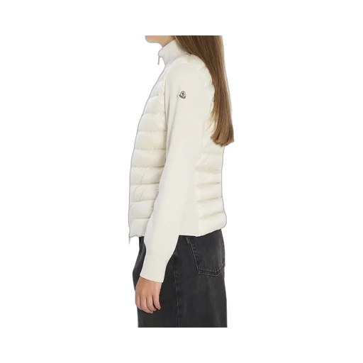 Padded Wool Zip-Up Cardigan