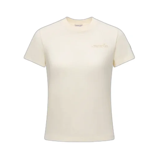 Moncler Logo Embroidered Crewneck T-Shirt