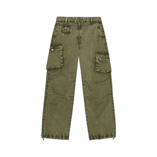 Green Washed Twill Trousers
