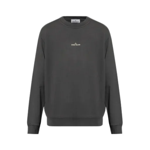 Stone Island Logo Printed Crewneck Sweatshirt