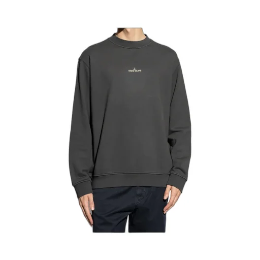 Stone Island Logo Printed Crewneck Sweatshirt