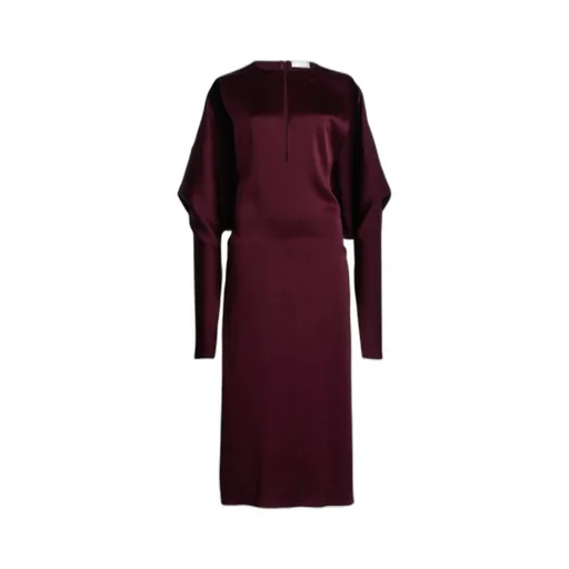 Stella Mccartney Cape-Sleeve Cut-Out Satin Midi Dress