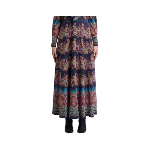 Etro Paisley-Printed Pleated Maxi Skirt