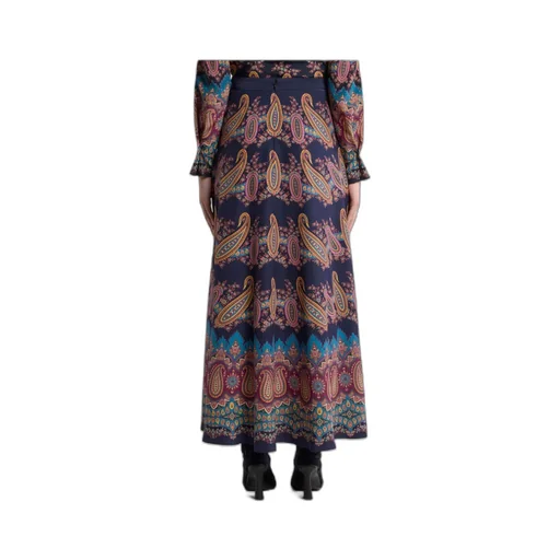Etro Paisley-Printed Pleated Maxi Skirt