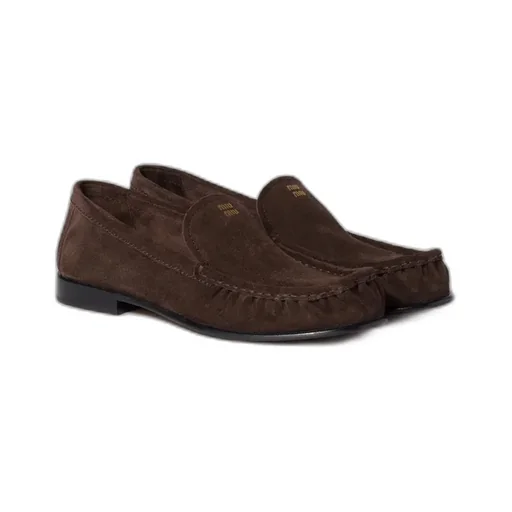 Miu Miu Logo-Embossed Loafers
