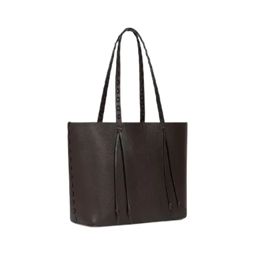 Etro Essential Medium Leather Tote Bag With Threading