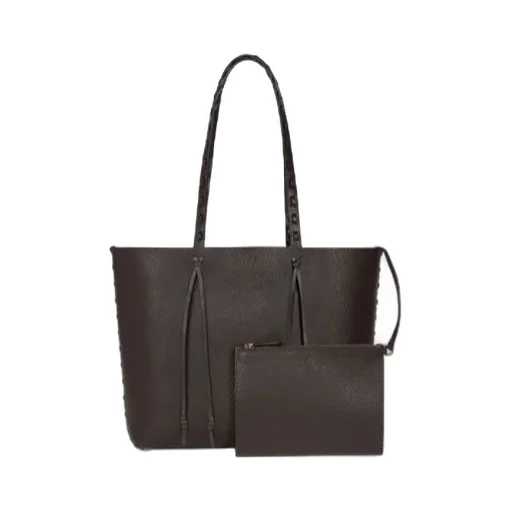 Etro Essential Medium Leather Tote Bag With Threading