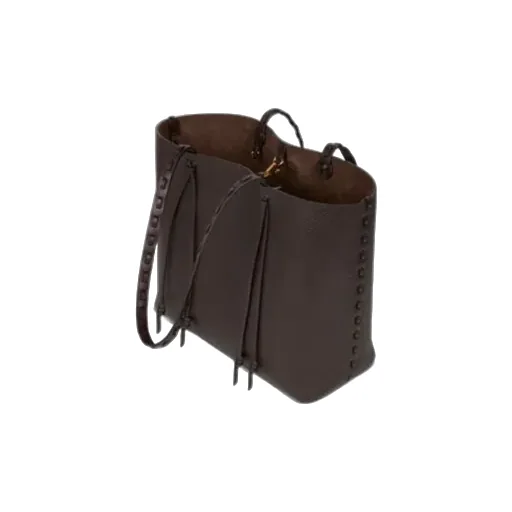 Etro Essential Medium Leather Tote Bag With Threading