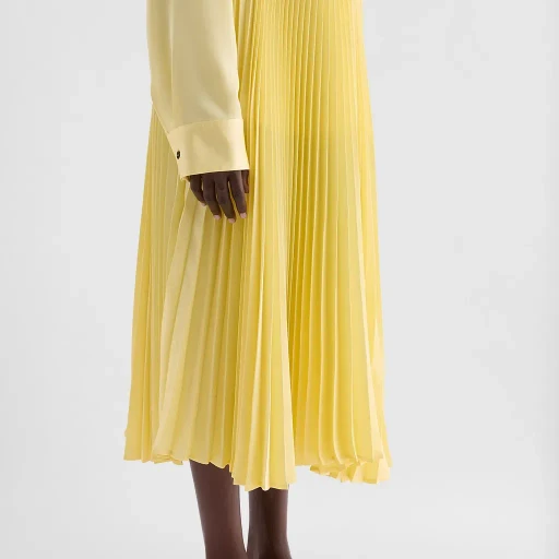 Technical Twill Pleated Skirt