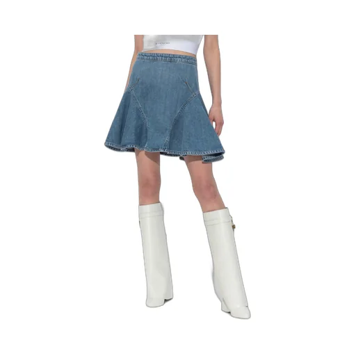 Givenchy Flared Denim Mini Skirt