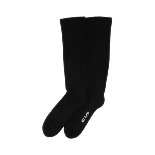 Rick Owens Logo Intarsi-Knit Mid Calf Socks