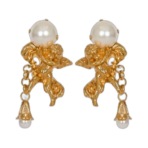 Balmain Embellished Clip On Earrings
