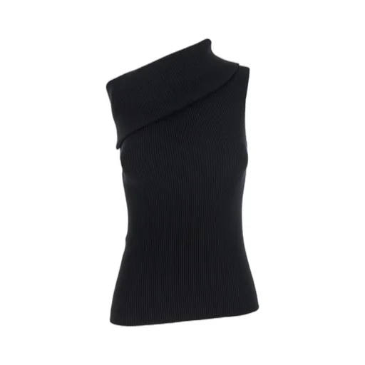 Rick Owens Athena One-Shoulder Knitted Top