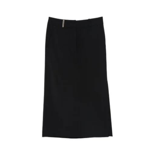 Belt-Loops Midi Skirt