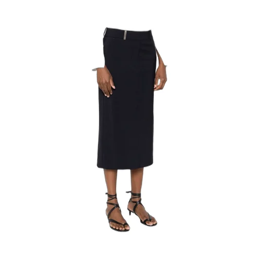 Belt-Loops Midi Skirt