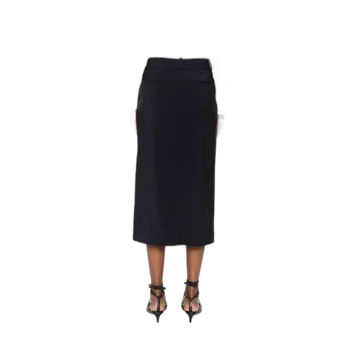 Belt-Loops Midi Skirt