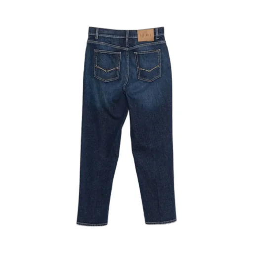 Embossed Patch Denim Jeans