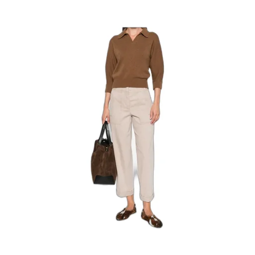 Pocket-Cuffed Cropped Trousers