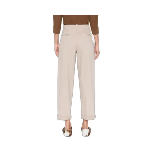 Pocket-Cuffed Cropped Trousers