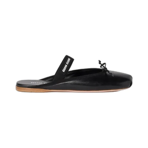 Miu Miu Bow-Detailed Slip-On Sandals