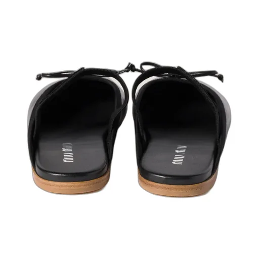 Miu Miu Bow-Detailed Slip-On Sandals