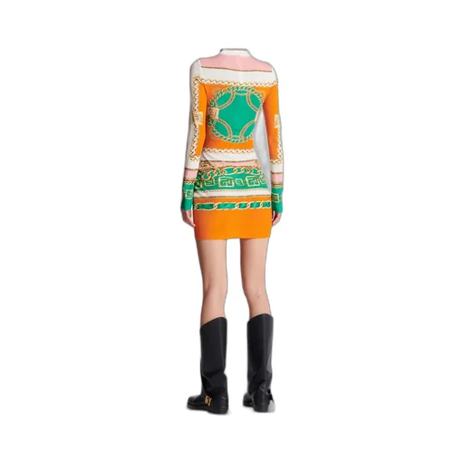Balmain Foulard Pattern Short Printed Bodycon Dress