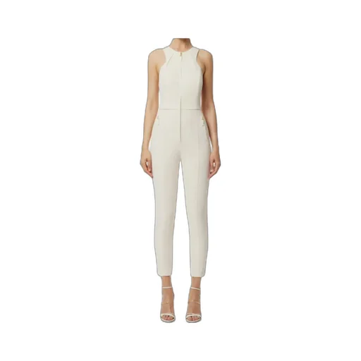 Elisabetta Franchi Double-Layer Crpe Jumpsuit