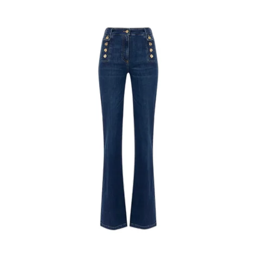 Button-Detailed Jeans