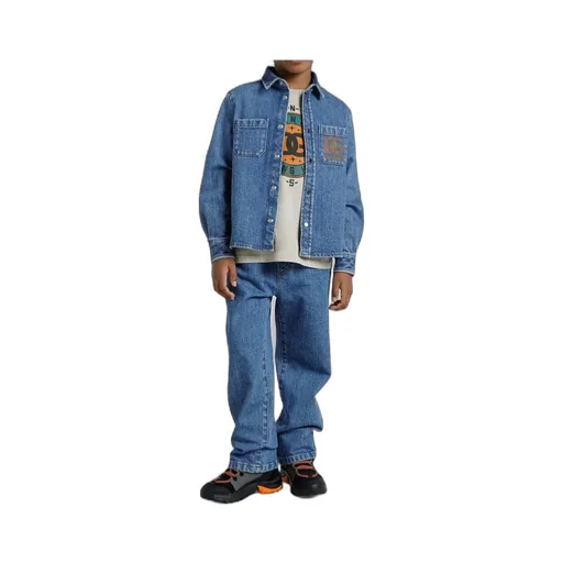 Logo-Embroidered Elastic-Waist Jeans