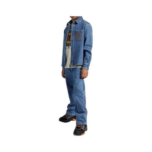 Logo-Embroidered Elastic-Waist Jeans