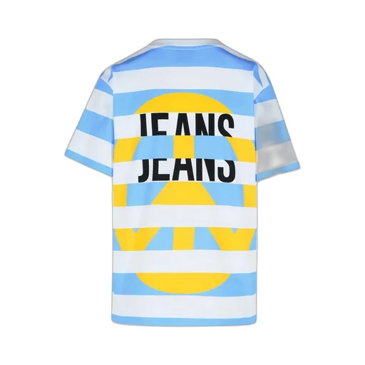 Moschino Jeans Logo Printed Striped T-Shirt