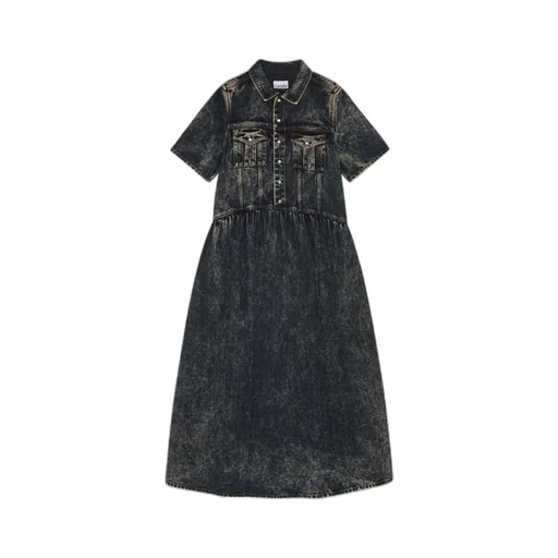 Ganni Washed Denim Dress