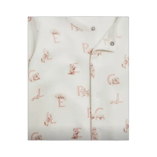 Moncler Enfant All-Over Patterned Crewneck Rompers